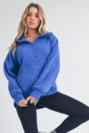 Women's Long Drea Half-Zip Fleece Hoodie