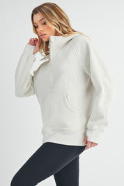 Women's Long Drea Half-Zip Fleece Hoodie