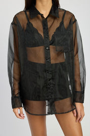 Women's Oversized Organza Shirt