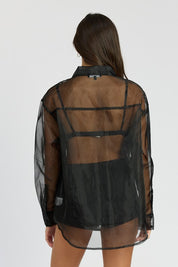 Women's Oversized Organza Shirt