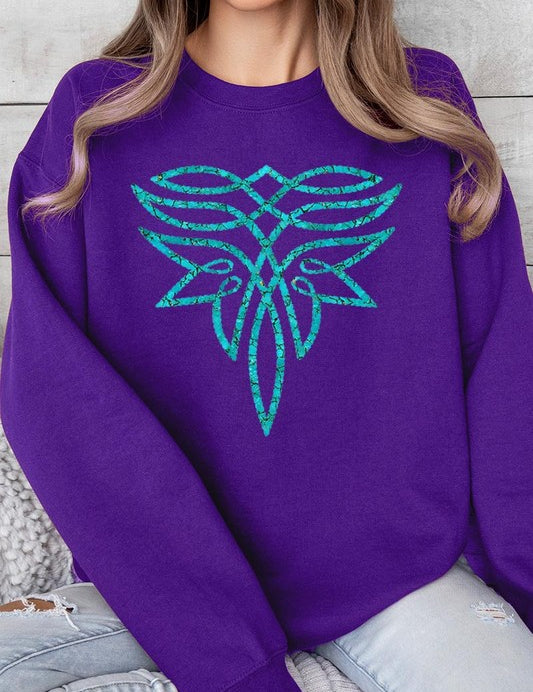 Unisex Turquoise Graphic Fleece Sweatshirt