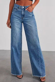 Women's High Waisted Wide Leg Denim Jeans