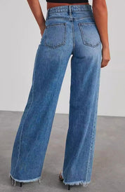 Women's High Waisted Wide Leg Denim Jeans