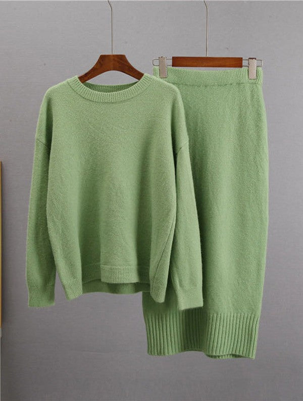 Women's Two-Piece Knit Skirt Set