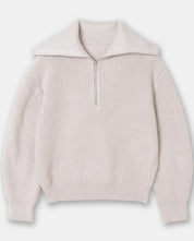 Half zip knit sweater