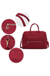 Women's Quilted Duffle Bag with Adjustable Crossbody Strap