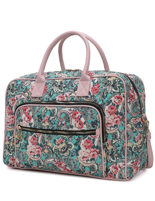 MKF Collection Jayla Botanical Pattern Duffle Bag