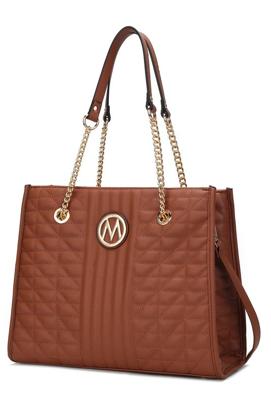 Women's Quilted Vegan Leather Shoulder Bag