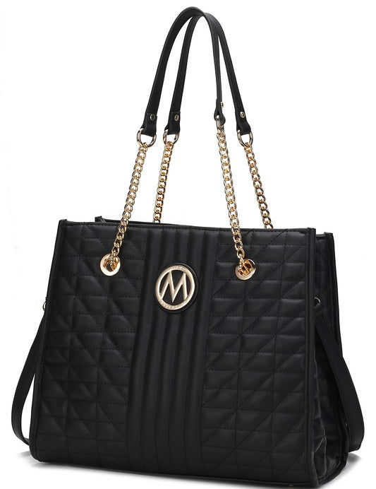 Women's Quilted Vegan Leather Shoulder Bag