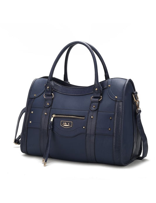 Women's Stylish Vegan Leather Duffle Weekender Bag