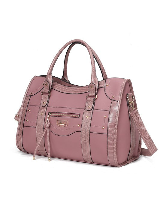 Women's Stylish Vegan Leather Duffle Weekender Bag