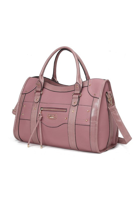 Women's Stylish Vegan Leather Duffle Weekender Bag