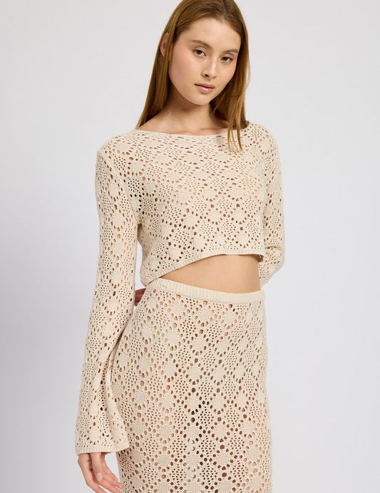 Women's Cropped Crochet Top