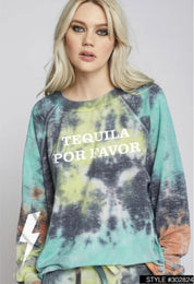 Women's Oversized Tie Dye Sweatshirt with Graphic Print