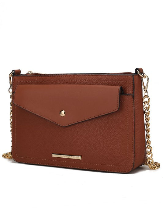 Women's Elegant Vegan Leather 3-in-1 Crossbody Bag