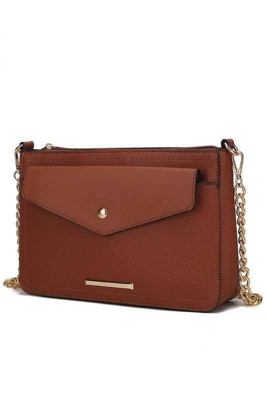 Women's Elegant Vegan Leather 3-in-1 Crossbody Bag