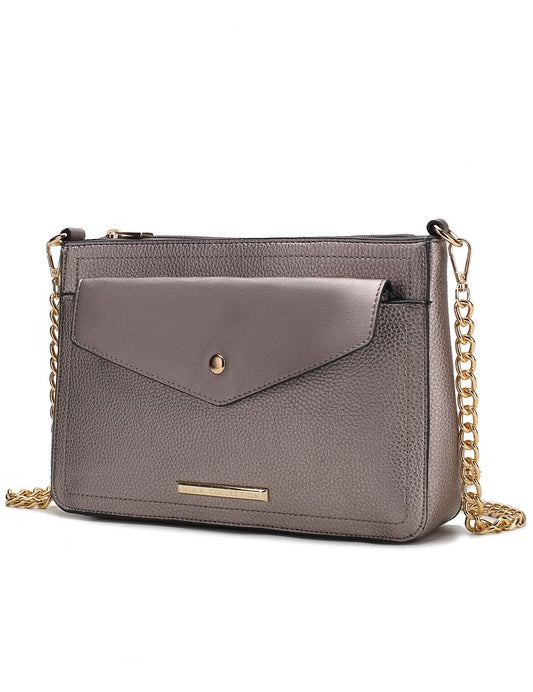 Women's Elegant Vegan Leather 3-in-1 Crossbody Bag