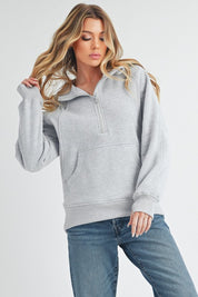 Women's Long Drea Half-Zip Fleece Hoodie