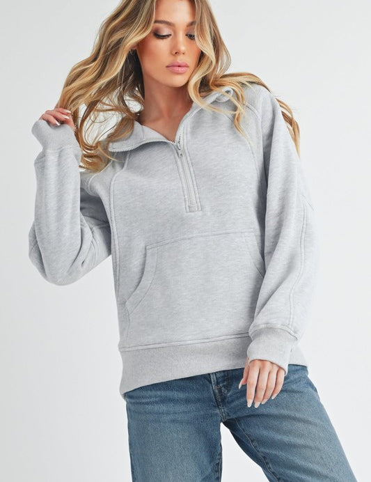 Women's Long Drea Half-Zip Fleece Hoodie