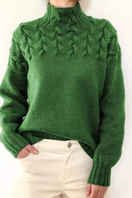 Women's Mock Neck Knit Sweater