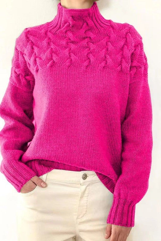 Women's Mock Neck Knit Sweater