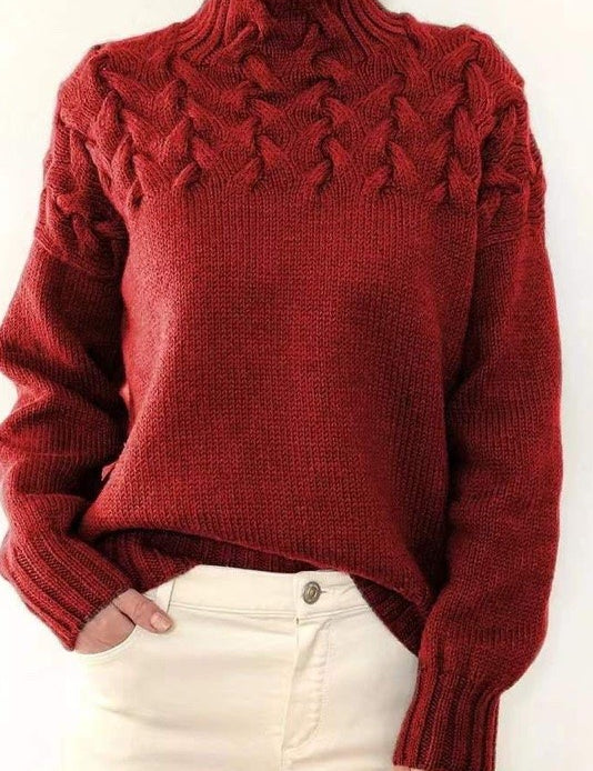 Women's Mock Neck Knit Sweater