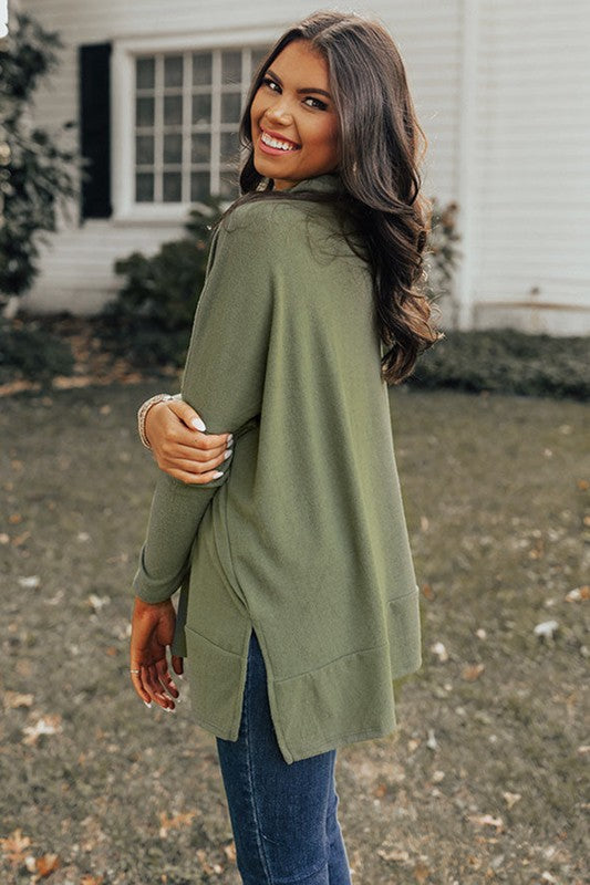 Women's Relaxed Cowl Neck Tunic Top