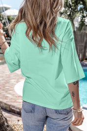 Women's Oversized Star Patched Half Sleeve Tee