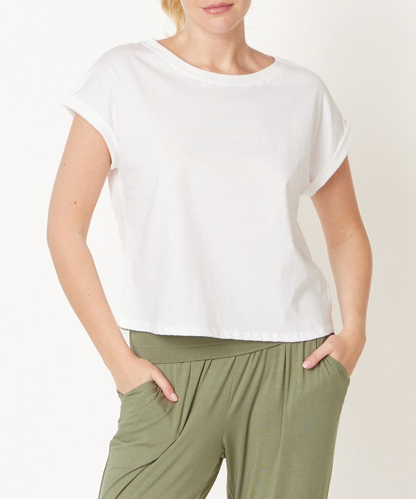 Women's Cotton Jersey Fabina Crop