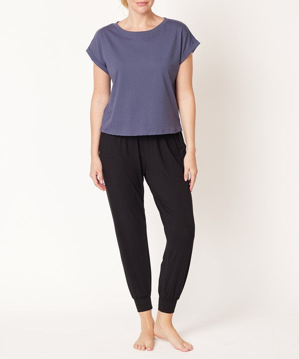 Women's Cotton Jersey Fabina Crop