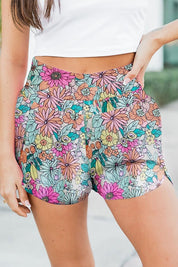 Women's High Waisted Leopard Athletic Shorts