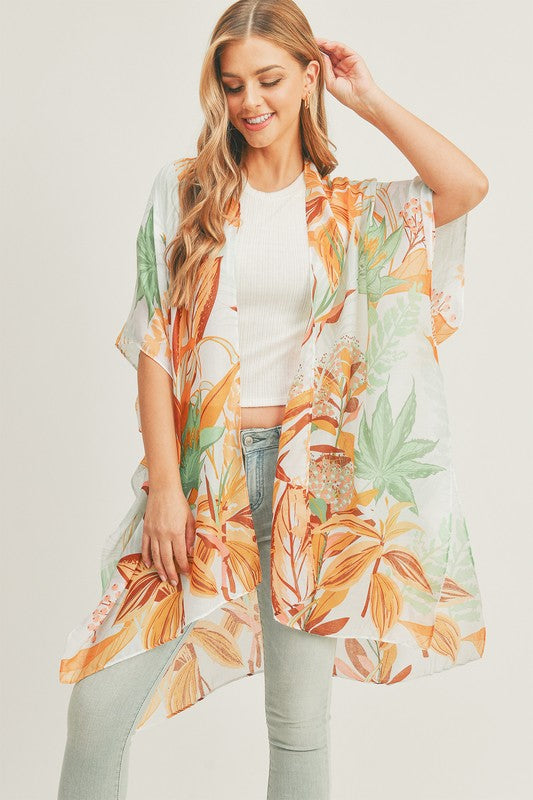 Women's Forest Print Kimono