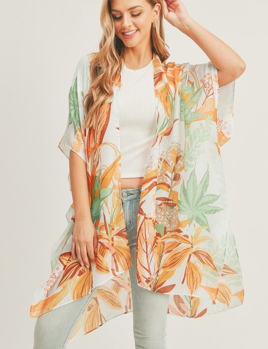 Women's Forest Print Kimono