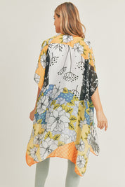 Women's Mixed Flower Print Kimono