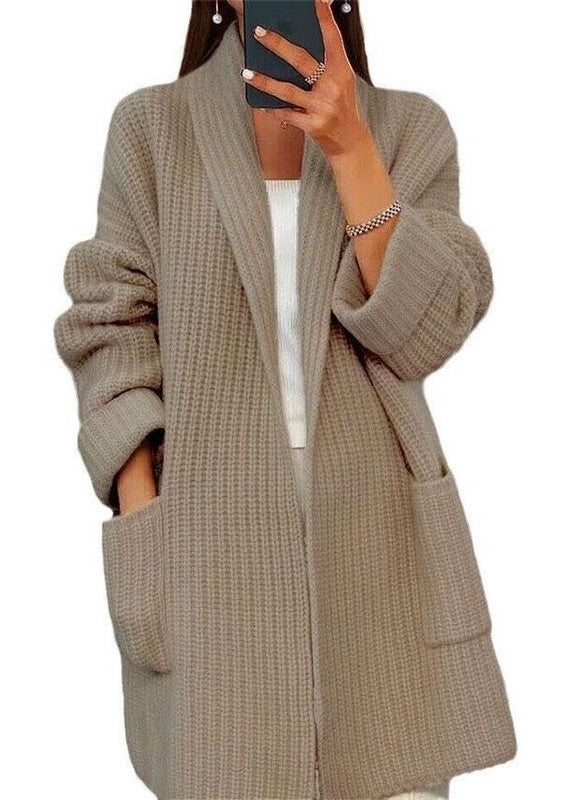 Women's Cozy Knit Cardigan with Pockets