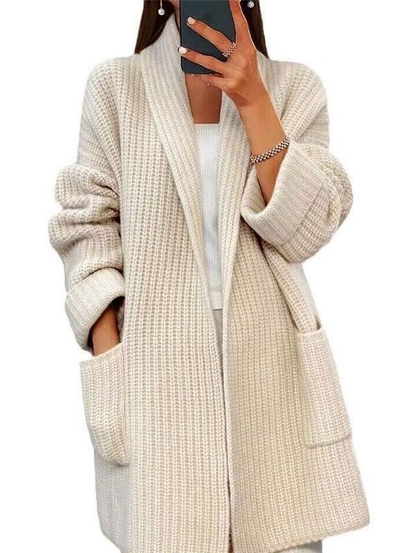 Women's Cozy Knit Cardigan with Pockets