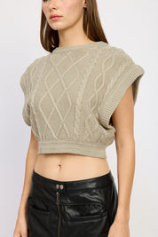 Women's Cable Knit Vest Top