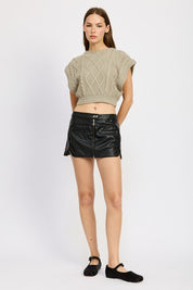 Women's Cable Knit Vest Top