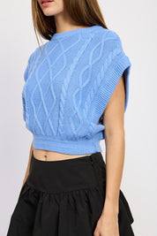 Women's Cable Knit Vest Top