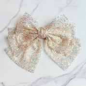 Women's Shimmer Bow Hair Clip for Elegant Hairstyles