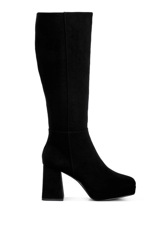 Women's Calf-Length Micro Suede Casual Boots