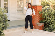 Women's High Waisted Gaucho Pants with Pockets