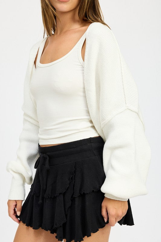 Women's Oversized Cardigan Shrug for Cozy Layering