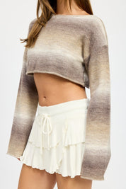 Women's Ombre Cropped Shrug Top