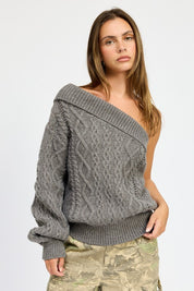 Women's Oversized One Shoulder Sweater