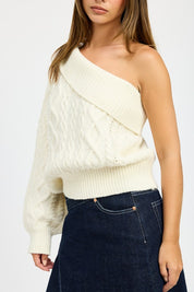 Women's Oversized One Shoulder Sweater