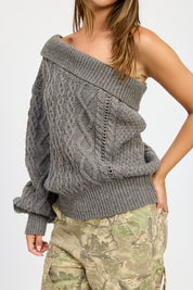 Women's Oversized One Shoulder Sweater