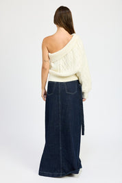 Women's Oversized One Shoulder Sweater