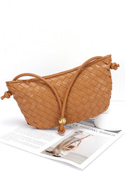 Women's Weaved Faux Leather Shoulder Bag