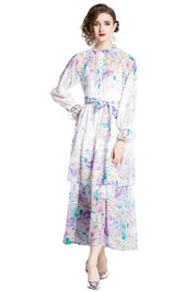 Women's Floral Print Chiffon Maxi Dress